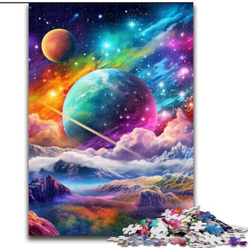 Puzzle 1000 Teile für Erwachsene, buntes Universum-Puzzle für Teenager, Familien-Lernspiele, Heimdekoration, Geschenk (Größe: 26x38cm) von LGSHENG
