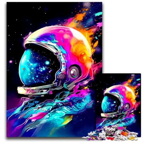 Puzzle 1000 Teile für Erwachsene, farbenfrohes Astronauten-Unmögliches Puzzle für Erwachsene, DIY-Heimdekor-Geschenk, Denkspiel, 50x75cm von LGSHENG