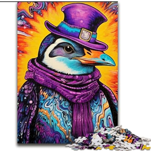 Puzzle 1000 Teile für Erwachsene, farbenfrohes Kunst-Pinguin-Puzzle für Jugendliche, Familien-Lernspiele, Heimdekoration, Geschenk (Größe: 50x75cm) von LGSHENG