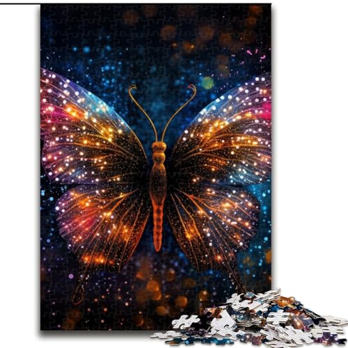 Puzzle 1000 Teile für Erwachsene, farbenfrohes Schmetterlings-Kunstpuzzle, Familie und Freunde, geeignet für Kinder ab 14 Jahren (Größe: 26x38cm) von LGSHENG