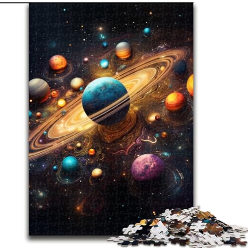 Puzzle 1000 Teile für Erwachsene, farbenfrohes Universum-Puzzle, Familie und Freunde, geeignet für Kinder ab 14 Jahren (Größe: 26x38cm) von LGSHENG
