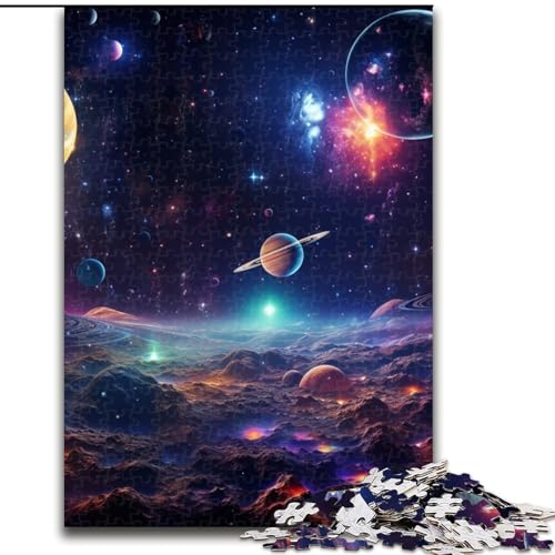 Puzzle 1000 Teile für Erwachsene, farbenfrohes Universum-Puzzle, Familie und Freunde, geeignet für Kinder ab 14 Jahren (Größe: 26x38cm) von LGSHENG