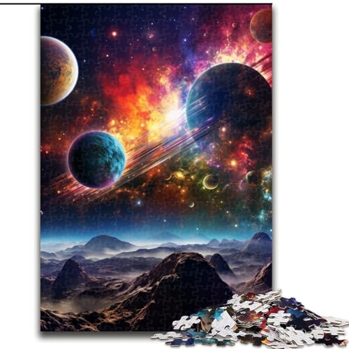 Puzzle 1000 Teile für Erwachsene, farbenfrohes Universum-Puzzle, Familie und Freunde, geeignet für Kinder ab 14 Jahren (Größe: 26x38cm) von LGSHENG