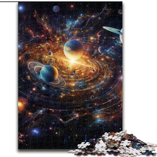 Puzzle 1000 Teile für Erwachsene, farbenfrohes Universum-Puzzle, pädagogisches Denkspiel, künstlerische Heim- und Bürodekoration, ab 14 Jahren (Größe: 26x38cm) von LGSHENG