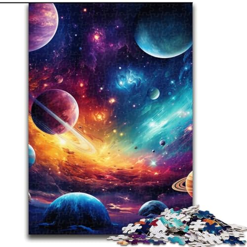 Puzzle 1000 Teile für Erwachsene, farbenfrohes Universum-Puzzle, pädagogisches Denkspiel, künstlerische Heim- und Bürodekoration, ab 14 Jahren (Größe: 26x38cm) von LGSHENG