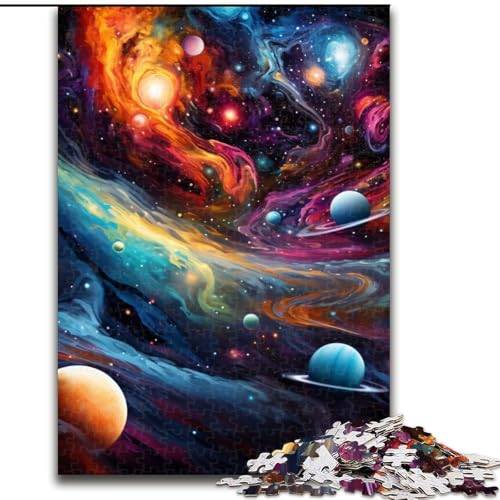 Puzzle 1000 Teile für Erwachsene, farbenfrohes Universum-Puzzle, pädagogisches Denkspiel, künstlerische Heim- und Bürodekoration, ab 14 Jahren (Größe: 50x75cm) von LGSHENG