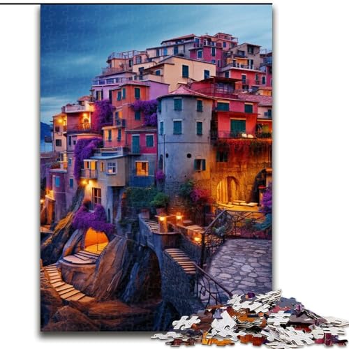 Puzzle 1000 Teile für Erwachsene, italienische Küstenlandschaft, Familie und Freunde, geeignet für Kinder ab 14 Jahren (Größe: 50x75cm) von LGSHENG
