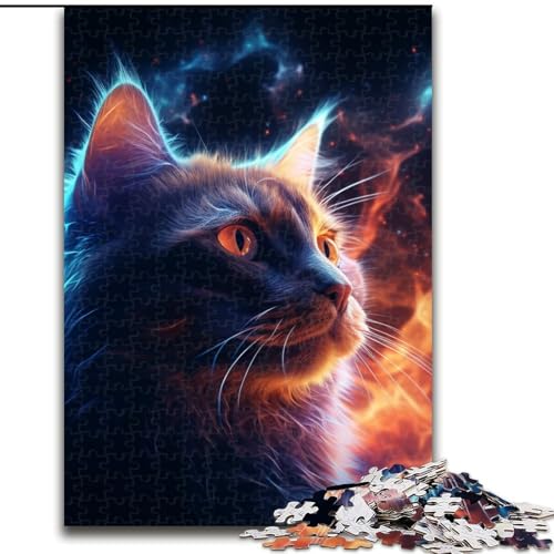 Puzzle 1000 Teile für Erwachsene, magische Kunst, Katzen-Puzzle für Jugendliche, Familien-Lernspiele, Heimdekoration, Geschenk (Größe: 26x38cm) von LGSHENG