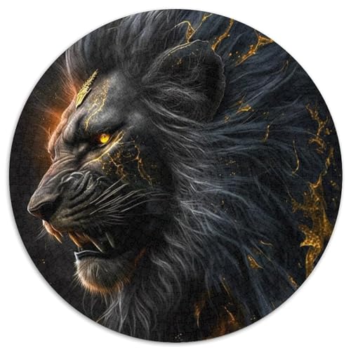 Puzzle 1000 Teile für Erwachsene „König der Graslandlöwen“, rund, Papppuzzle, anspruchsvolles Denkspiel, Familienaktivität, Heimdekoration, 67,5 x 67,5 cm Puzzle 1000 Teile für Erwachsene „König der Graslandlöwen“, rund, Papppuzzle, anspruchsvolles Denkspiel, Familienaktivität, Heimdekoration, 67,5 x 67,5 cm von LGSHENG