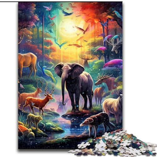 Puzzle 1000 Teile für Erwachsene Afrikanische Tiere Puzzle Spiel für Erwachsene Geschenk Familie Interaktives Spiel Gehirn Herausforderung Geschenk (Größe: 26x38cm) von LGSHENG