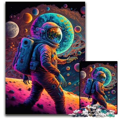 Puzzle 1000 Teile für Erwachsene Astronaut im Weltraum Holzpuzzle Denkspiel, Interaktives Familienspiel, Geeignet für Kinder ab 14 Jahren 50x75CM/19.68x29.52inch Puzzle 1000 Teile für Erwachsene Astronaut im Weltraum Holzpuzzle Denkspiel, Interaktives Familienspiel, Geeignet für Kinder ab 14 Jahren 50x75CM/19.68x29.52inch von LGSHENG