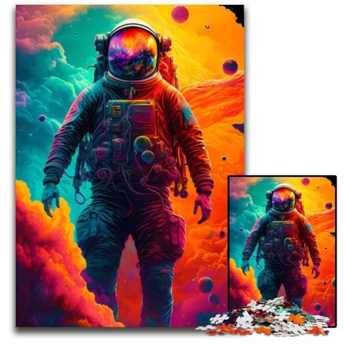 Puzzle 1000 Teile für Erwachsene Astronaut im bunten Himmel Holzpuzzle Denkspiel, interaktives Familienspiel, geeignet für Kinder ab 14 Jahren, 26x38cm Puzzle 1000 Teile für Erwachsene Astronaut im bunten Himmel Holzpuzzle Denkspiel, interaktives Familienspiel, geeignet für Kinder ab 14 Jahren, 26x38cm von LGSHENG