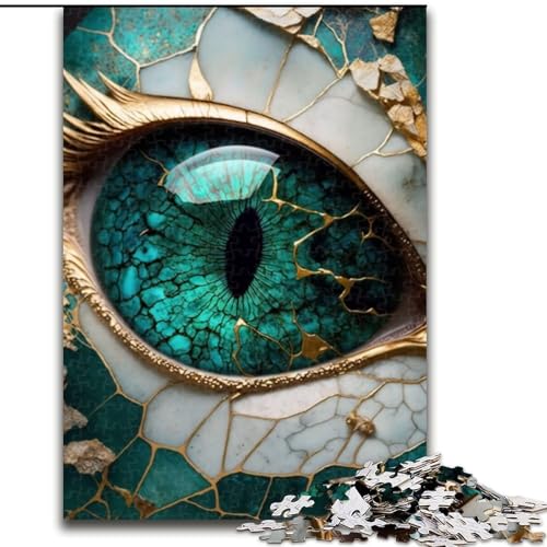 Puzzle 1000 Teile für Erwachsene Auge des Jadedrachen, Teenager, Paare und Freunde zum Geburtstag, zu Weihnachten (Größe: 26x38cm) von LGSHENG