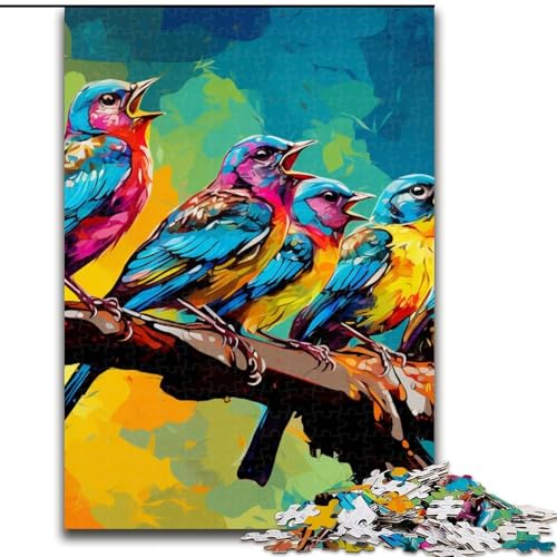 Puzzle 1000 Teile für Erwachsene Blumen-Vögel-Puzzle Teenager, Paare und Freunde zum Geburtstag, Weihnachten (Größe: 50x75cm) von LGSHENG