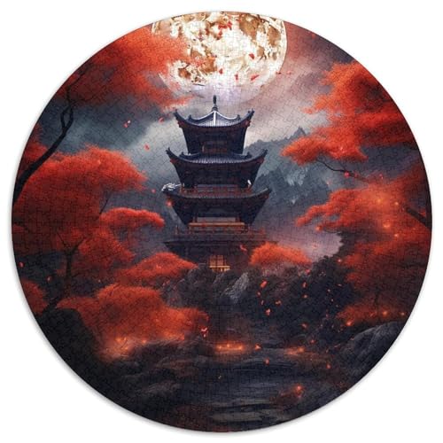 Puzzle 1000 Teile für Erwachsene Blutmond 1000-teiliges Puzzle Familienaktivitätsspiel für Teenager, anspruchsvolles Denkspiel 67,5 x 67,5 cm von LGSHENG