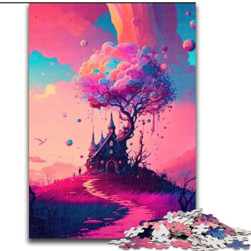 Puzzle 1000 Teile für Erwachsene Candyland für Kinderzimmer Puzzle Spiel für Erwachsene Geschenk Familieninteraktives Spiel Gehirnherausforderung Geschenk (Größe: 26x38cm) von LGSHENG