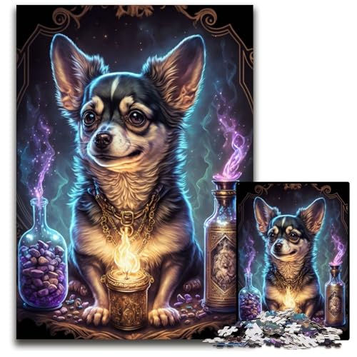 Puzzle 1000 Teile für Erwachsene Chihuahua-Hund Holzpuzzle Ideales DIY-Dekor & Denksport-Geschenk 26X38CM/10.23x14.96inch Puzzle 1000 Teile für Erwachsene Chihuahua-Hund Holzpuzzle Ideales DIY-Dekor & Denksport-Geschenk 26X38CM/10.23x14.96inch von LGSHENG