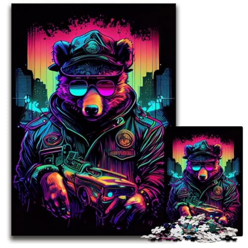 Puzzle 1000 Teile für Erwachsene Cooles Bären-Holzpuzzle Ideales DIY-Dekor & Denksport-Geschenk 26X38CM/10.23x14.96inch Puzzle 1000 Teile für Erwachsene Cooles Bären-Holzpuzzle Ideales DIY-Dekor & Denksport-Geschenk 26X38CM/10.23x14.96inch von LGSHENG