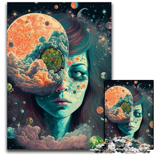 Puzzle 1000 Teile für Erwachsene Cosmic High Puzzles für Erwachsene Spielgeschenk für Erwachsene Interaktives Familienspiel Gehirnherausforderungsgeschenk 26X38CM/10,23x14,96 Zoll von LGSHENG