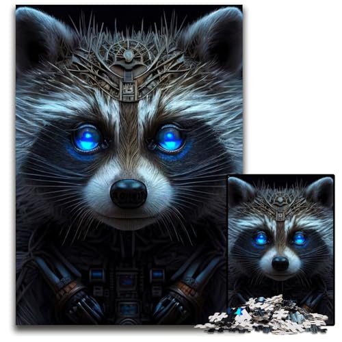 Puzzle 1000 Teile für Erwachsene Cyborg Waschbär Holzpuzzle Ideales DIY-Dekor & Denksport-Geschenk 26X38CM/10.23x14.96inch Puzzle 1000 Teile für Erwachsene Cyborg Waschbär Holzpuzzle Ideales DIY-Dekor & Denksport-Geschenk 26X38CM/10.23x14.96inch von LGSHENG