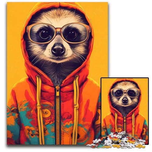Puzzle 1000 Teile für Erwachsene Erdmännchen-Kapuzenpullover Puzzles für Erwachsene Spielgeschenk für Erwachsene Interaktives Familienspiel Gehirnherausforderungsgeschenk 26X38CM/10,23x14,96 Zoll Puzzle 1000 Teile für Erwachsene Erdmännchen-Kapuzenpullover Puzzles für Erwachsene Spielgeschenk für Erwachsene Interaktives Familienspiel Gehirnherausforderungsgeschenk 26X38CM/10,23x14,96 Zoll von LGSHENG