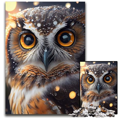 Puzzle 1000 Teile für Erwachsene Eulenporträt Holzpuzzle Interaktives Familienspiel, Bastelgeschenk mit farbenfrohen Kunstwerken 26X38CM/10,23x14,96 Zoll Puzzle 1000 Teile für Erwachsene Eulenporträt Holzpuzzle Interaktives Familienspiel, Bastelgeschenk mit farbenfrohen Kunstwerken 26X38CM/10,23x14,96 Zoll von LGSHENG