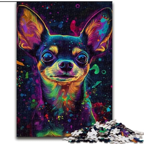 Puzzle 1000 Teile für Erwachsene Galaxy Dog Puzzle Spiel für Erwachsene Geschenk Familieninteraktives Spiel Gehirnherausforderung Geschenk (Größe: 26x38cm) von LGSHENG
