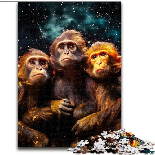 Puzzle 1000 Teile für Erwachsene Galaxy Monkey Puzzle für Teenager, Familienspielabend, hirnfordernde Geschenkidee (Größe: 26x38cm) von LGSHENG