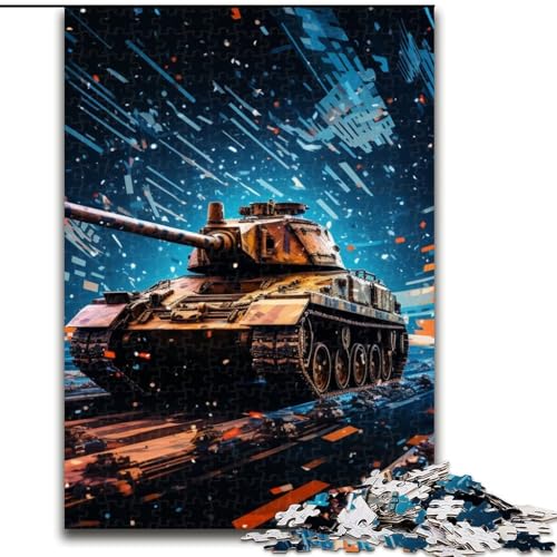 Puzzle 1000 Teile für Erwachsene Galaxy Tanks Puzzle Pädagogisches Denkspiel, Künstlerische Heim- und Bürodekoration, Alter 14+ (Größe: 26x38cm) von LGSHENG