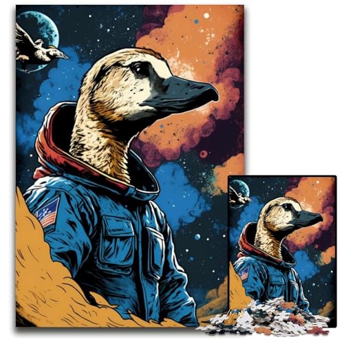 Puzzle 1000 Teile für Erwachsene Gans im Weltraum, Papp-Puzzle, Denkspiel für Teenager und Familieninteraktion, 26x38cm Puzzle 1000 Teile für Erwachsene Gans im Weltraum, Papp-Puzzle, Denkspiel für Teenager und Familieninteraktion, 26x38cm von LGSHENG