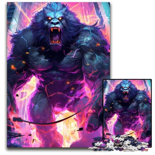 Puzzle 1000 Teile für Erwachsene Gorilla Ultimate Power Holzpuzzle Ideales DIY-Dekor & Denksport-Geschenk 26X38CM/10.23x14.96inch Puzzle 1000 Teile für Erwachsene Gorilla Ultimate Power Holzpuzzle Ideales DIY-Dekor & Denksport-Geschenk 26X38CM/10.23x14.96inch von LGSHENG