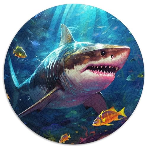 Puzzle 1000 Teile für Erwachsene Hai-Puzzles für Erwachsene Geeignet für Geburtstage, Halloween, Thanksgiving, Ostern 67,5 x 67,5 cm von LGSHENG