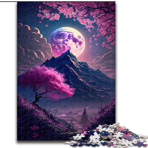 Puzzle 1000 Teile für Erwachsene Japanische Kirschblüten Puzzle Spiel für Erwachsene Geschenk Familieninteraktives Spiel Gehirnherausforderung Geschenk (Größe: 50x75cm) von LGSHENG