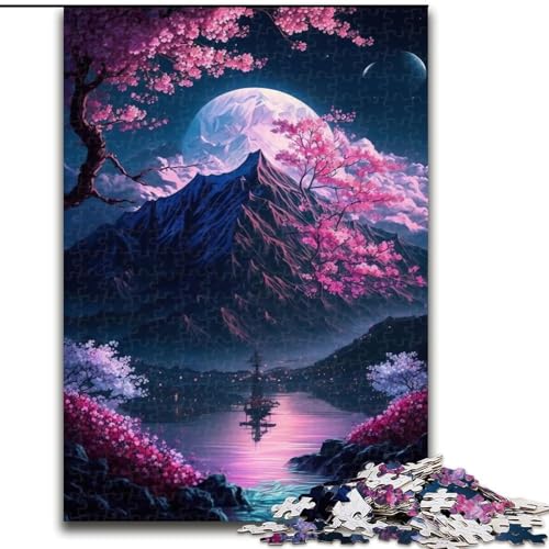 Puzzle 1000 Teile für Erwachsene Japanische Landschaft Neon Puzzle Spiel für Erwachsene Geschenk Familie Interaktives Spiel Gehirn Herausforderung Geschenk (Größe: 26x38cm) von LGSHENG
