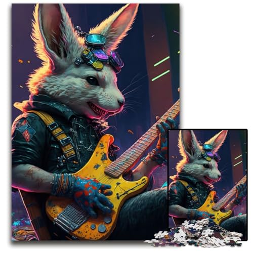 Puzzle 1000 Teile für Erwachsene Kaninchen Gitarre Tier Holzpuzzle Denkspiel, Interaktives Familienspiel, Geeignet für Kinder ab 14 Jahren 26X38CM/10.23x14.96inch Puzzle 1000 Teile für Erwachsene Kaninchen Gitarre Tier Holzpuzzle Denkspiel, Interaktives Familienspiel, Geeignet für Kinder ab 14 Jahren 26X38CM/10.23x14.96inch von LGSHENG