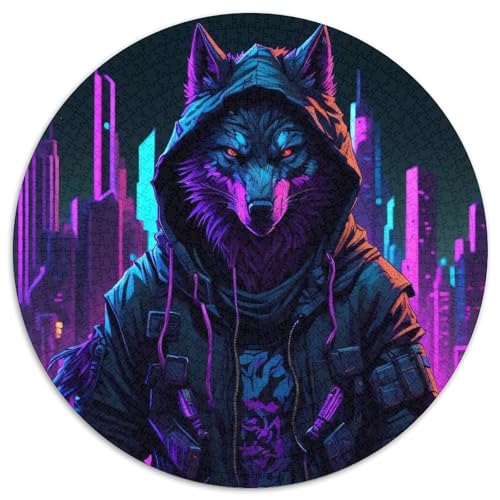 Puzzle 1000 Teile für Erwachsene Magic Wolf Runde Puzzles Familieninteraktion & Gehirn-Herausforderung, Familienaktivitäts-Herausforderung 67,5 x 67,5 cm Puzzle 1000 Teile für Erwachsene Magic Wolf Runde Puzzles Familieninteraktion & Gehirn-Herausforderung, Familienaktivitäts-Herausforderung 67,5 x 67,5 cm von LGSHENG