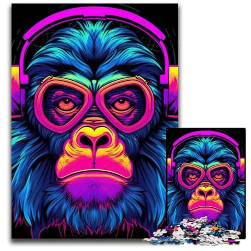 Puzzle 1000 Teile für Erwachsene Monkey Dj Music Puzzles für Erwachsene Spielgeschenk für Erwachsene Interaktives Familienspiel Gehirnherausforderungsgeschenk 26X38CM/10.23x14.96inch Puzzle 1000 Teile für Erwachsene Monkey Dj Music Puzzles für Erwachsene Spielgeschenk für Erwachsene Interaktives Familienspiel Gehirnherausforderungsgeschenk 26X38CM/10.23x14.96inch von LGSHENG