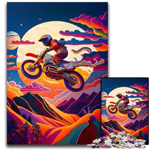 Puzzle 1000 Teile für Erwachsene Motor Cross Rider Holzpuzzle Denkspiel, Interaktives Familienspiel, Geeignet für Kinder ab 14 Jahren 50x75CM/19.68x29.52inch Puzzle 1000 Teile für Erwachsene Motor Cross Rider Holzpuzzle Denkspiel, Interaktives Familienspiel, Geeignet für Kinder ab 14 Jahren 50x75CM/19.68x29.52inch von LGSHENG