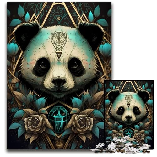 Puzzle 1000 Teile für Erwachsene Mystischer Panda Holzpuzzle Interaktives Familienspiel, Bastelgeschenk mit farbenfrohen Kunstwerken 26X38CM/10,23x14,96 Zoll Puzzle 1000 Teile für Erwachsene Mystischer Panda Holzpuzzle Interaktives Familienspiel, Bastelgeschenk mit farbenfrohen Kunstwerken 26X38CM/10,23x14,96 Zoll von LGSHENG