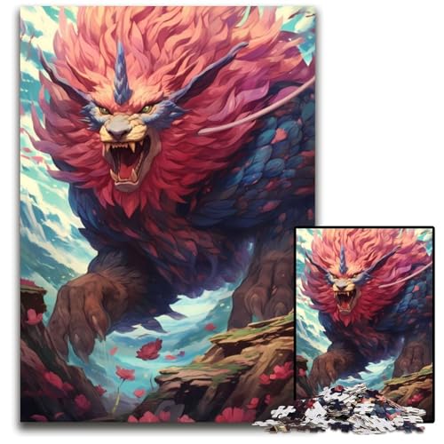 Puzzle 1000 Teile für Erwachsene Mythischer Riesenlöwe aus Pappe, Denkspiel für Teenager und Familieninteraktion, 26x38cm Puzzle 1000 Teile für Erwachsene Mythischer Riesenlöwe aus Pappe, Denkspiel für Teenager und Familieninteraktion, 26x38cm von LGSHENG