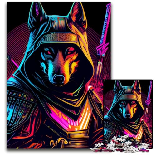 Puzzle 1000 Teile für Erwachsene Neon War Dogs Puzzles für Erwachsene Spielgeschenk für Erwachsene Interaktives Familienspiel Gehirnherausforderungsgeschenk 26X38CM/10.23x14.96inch von LGSHENG
