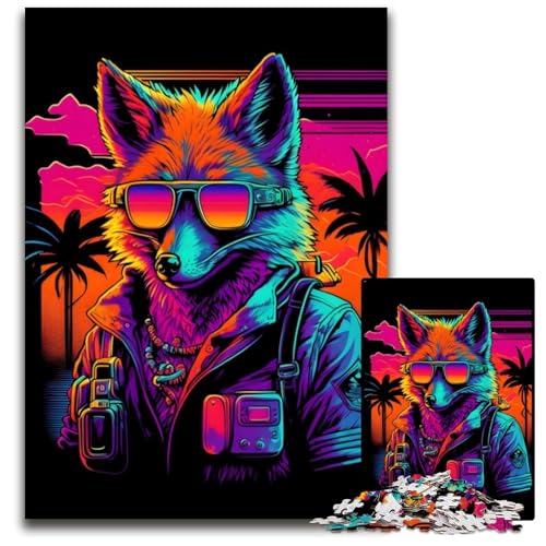 Puzzle 1000 Teile für Erwachsene Red Fox Bomber Gangster Holzpuzzle Denkspiel für Teenager und Familieninteraktion 26X38CM/10.23x14.96inch Puzzle 1000 Teile für Erwachsene Red Fox Bomber Gangster Holzpuzzle Denkspiel für Teenager und Familieninteraktion 26X38CM/10.23x14.96inch von LGSHENG