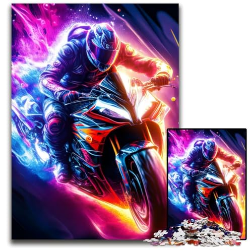 Puzzle 1000 Teile für Erwachsene Rider Mania Holzpuzzle Ideal für Liebhaber, Perfektes Weihnachts-, Neujahrs-, Valentinstagsgeschenk 50x75CM/19.68x29.52inch Puzzle 1000 Teile für Erwachsene Rider Mania Holzpuzzle Ideal für Liebhaber, Perfektes Weihnachts-, Neujahrs-, Valentinstagsgeschenk 50x75CM/19.68x29.52inch von LGSHENG