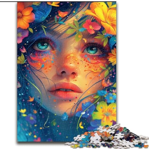 Puzzle 1000 Teile für Erwachsene Schönes Mädchen Puzzle für Teenager Familien-Lernspiele Heimdekoration Geschenk (Größe: 26x38cm) von LGSHENG