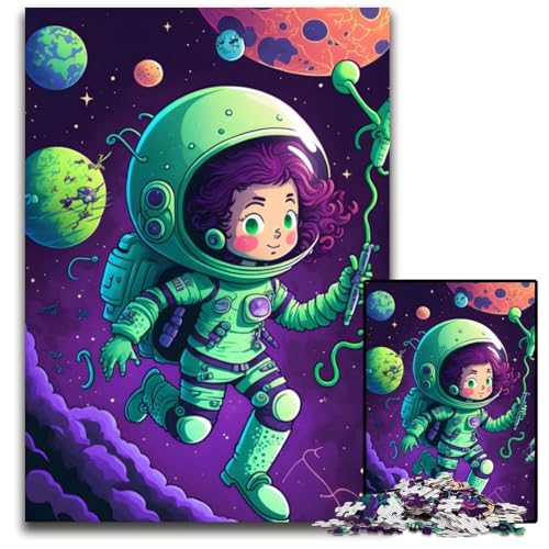 Puzzle 1000 Teile für Erwachsene Space Girl Holzpuzzle Denkspiel, Interaktives Familienspiel, Geeignet für Kinder ab 14 Jahren 26X38CM/10.23x14.96inch Puzzle 1000 Teile für Erwachsene Space Girl Holzpuzzle Denkspiel, Interaktives Familienspiel, Geeignet für Kinder ab 14 Jahren 26X38CM/10.23x14.96inch von LGSHENG