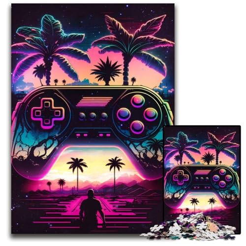 Puzzle 1000 Teile für Erwachsene Synthwave Controller Holzpuzzle Denkspiel, Interaktives Familienspiel, Geeignet für Kinder ab 14 Jahren 26X38CM/10.23x14.96inch Puzzle 1000 Teile für Erwachsene Synthwave Controller Holzpuzzle Denkspiel, Interaktives Familienspiel, Geeignet für Kinder ab 14 Jahren 26X38CM/10.23x14.96inch von LGSHENG