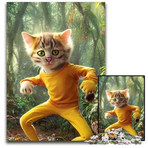 Puzzle 1000 Teile für Erwachsene Tanzende Katze Puzzle für Erwachsene Spaß bei Heimaktivitäten, Geburtstagsgeschenk, Reisegeschenk 26X38CM/10,23x14,96 Zoll Puzzle 1000 Teile für Erwachsene Tanzende Katze Puzzle für Erwachsene Spaß bei Heimaktivitäten, Geburtstagsgeschenk, Reisegeschenk 26X38CM/10,23x14,96 Zoll von LGSHENG