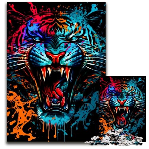 Puzzle 1000 Teile für Erwachsene Tiger Holzpuzzle Ideales DIY-Dekor & Denksport-Geschenk 26X38CM/10.23x14.96inch Puzzle 1000 Teile für Erwachsene Tiger Holzpuzzle Ideales DIY-Dekor & Denksport-Geschenk 26X38CM/10.23x14.96inch von LGSHENG