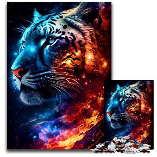 Puzzle 1000 Teile für Erwachsene Tiger Holzpuzzle Interaktives Familienspiel, Bastelgeschenk mit farbenfrohen Kunstwerken 26X38CM/10,23x14,96 Zoll Puzzle 1000 Teile für Erwachsene Tiger Holzpuzzle Interaktives Familienspiel, Bastelgeschenk mit farbenfrohen Kunstwerken 26X38CM/10,23x14,96 Zoll von LGSHENG