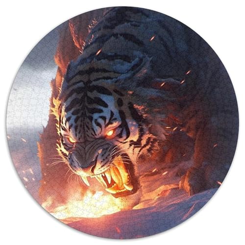 Puzzle 1000 Teile für Erwachsene Tiger-Puzzles für Erwachsene Geeignet für Geburtstage, Halloween, Thanksgiving, Ostern 67,5 x 67,5 cm von LGSHENG